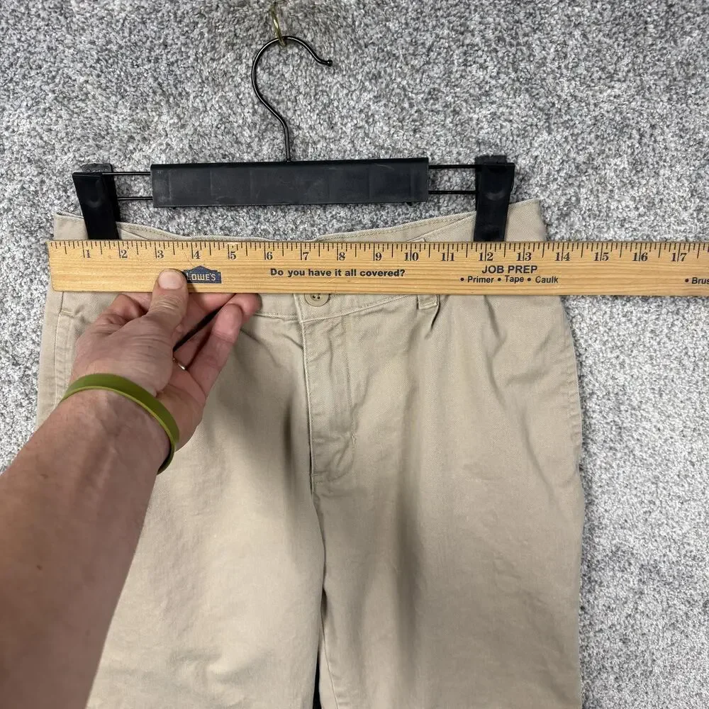 Vtg Y2K Old Navy Pleated Khakis Pants Boys 14 27x25 Beige Twill School Uniform
